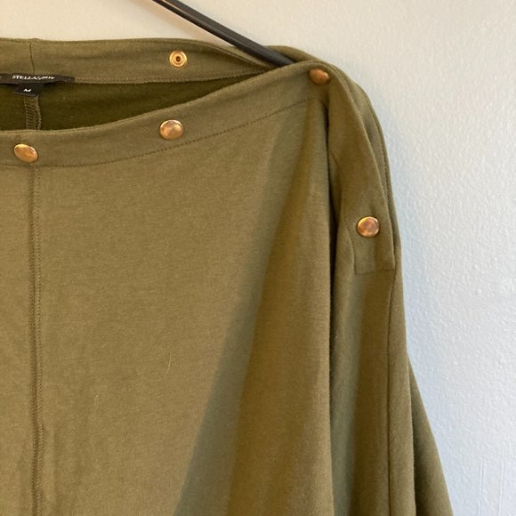 Stella & Dot Olive Green Top with Gold Accents - Picture 2 of 7